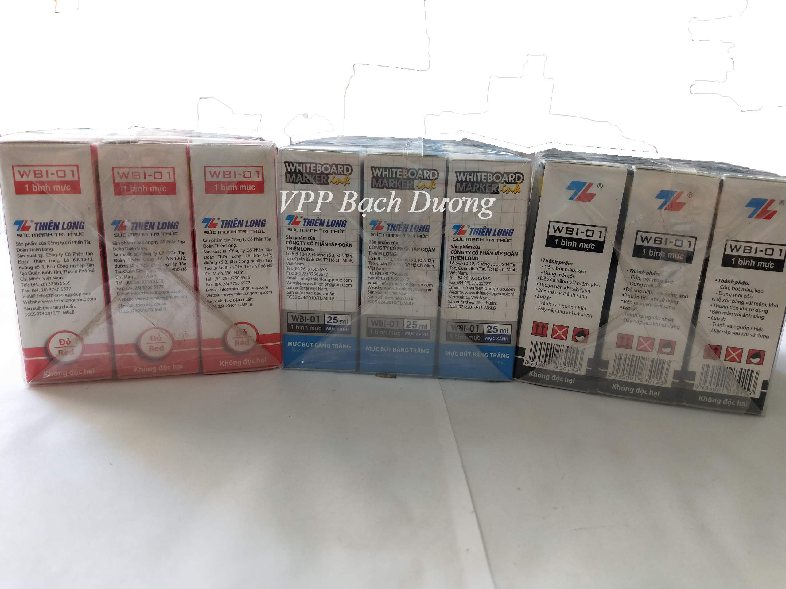 Mực viết lông bảng Thiên Long - 6 chai - WBI-01