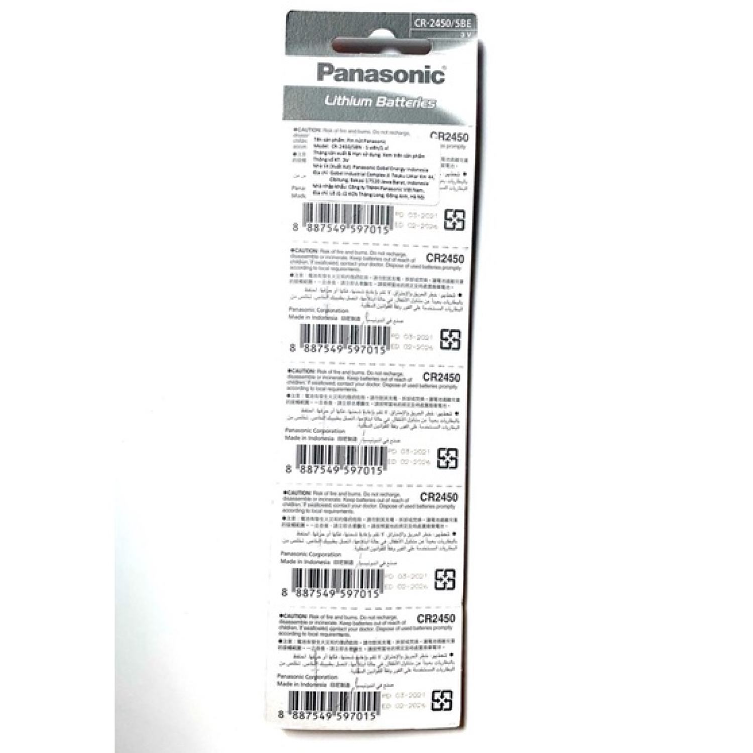 Pin CR2450 Panasonic 3V Lithium