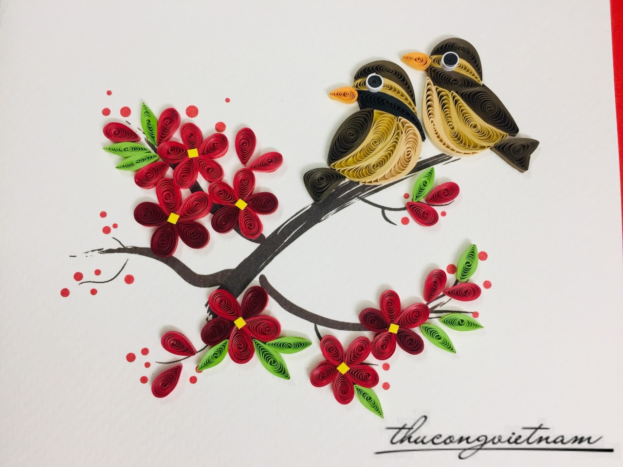 Thiệp quilling Tết