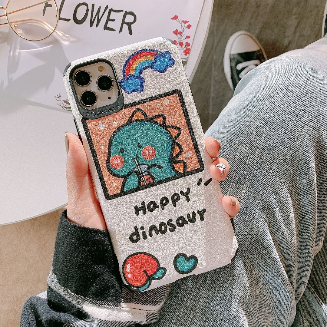 Ốp Lưng Da IMD Happy Dinosauy