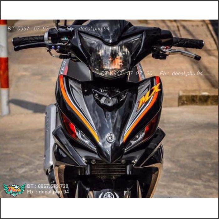 Tem rời Exciter 135 đen Mx Mẫu mới (B)