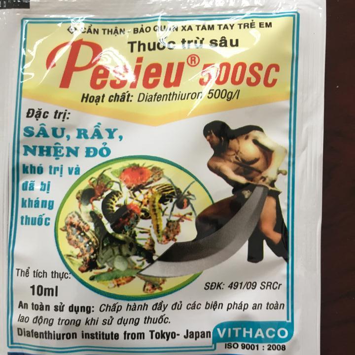 Chế phẩm Pesieu 500SC gói 10ml trừ sâu, rầy, nhện đỏ