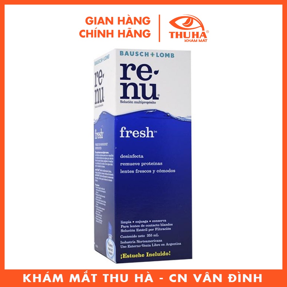 [Nhập RS0822 giảm 30k cho đơn 99k]Nước ngâm lens Renu Fresh 355ml - Mỹ