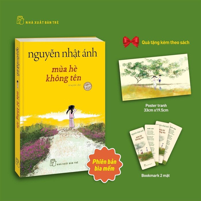 Sách - nguyễn nhật ánh - mùa hè không tên - tặng kèm bookmark 2 mặt + poster tranh