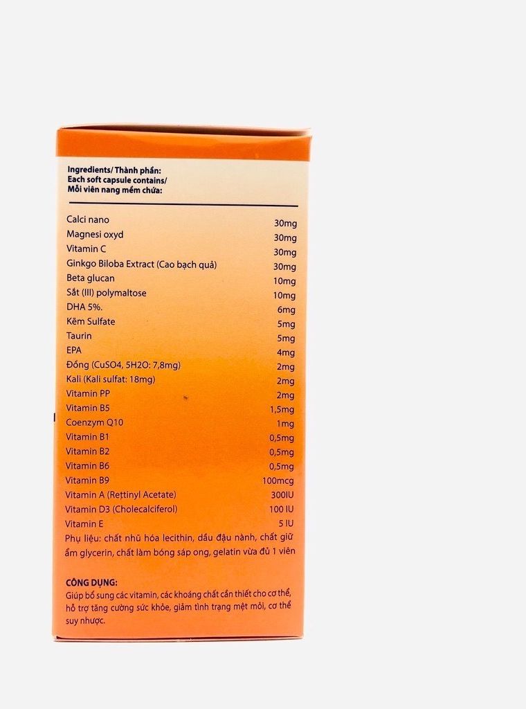 [HCM]BỒI BỒ CƠ THỂ PHARVITA PLUS 30 Viên