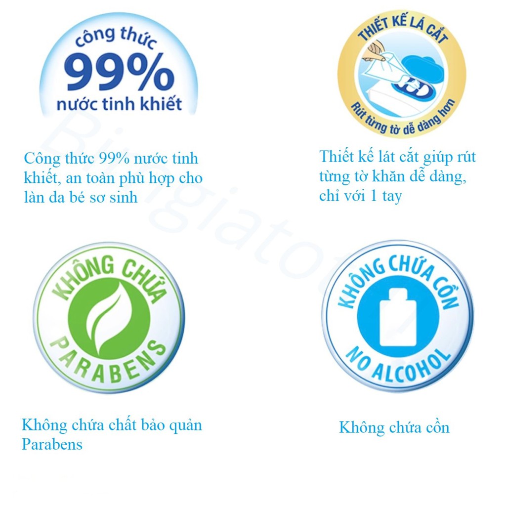 Combo 5 Gói Khăn Ướt Bobby - 500 miếng (full VAT)