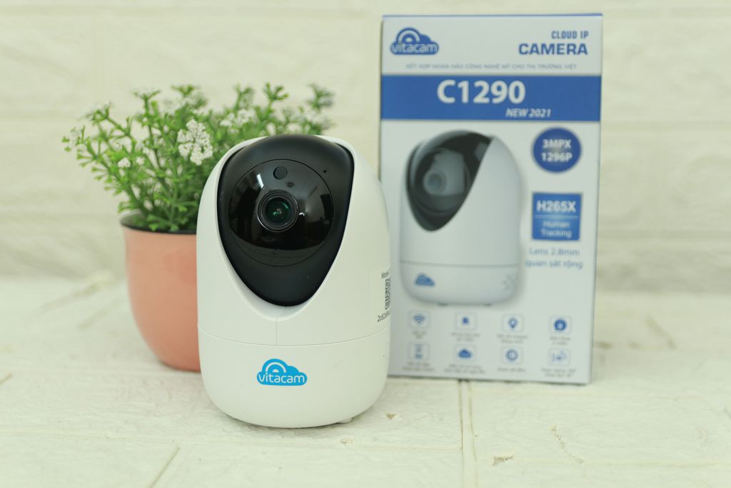 Camera ip vitacam c1290 - 3mpx chuẩn ultra hd - lens 2,8mm góc siêu rộng, ban đêm