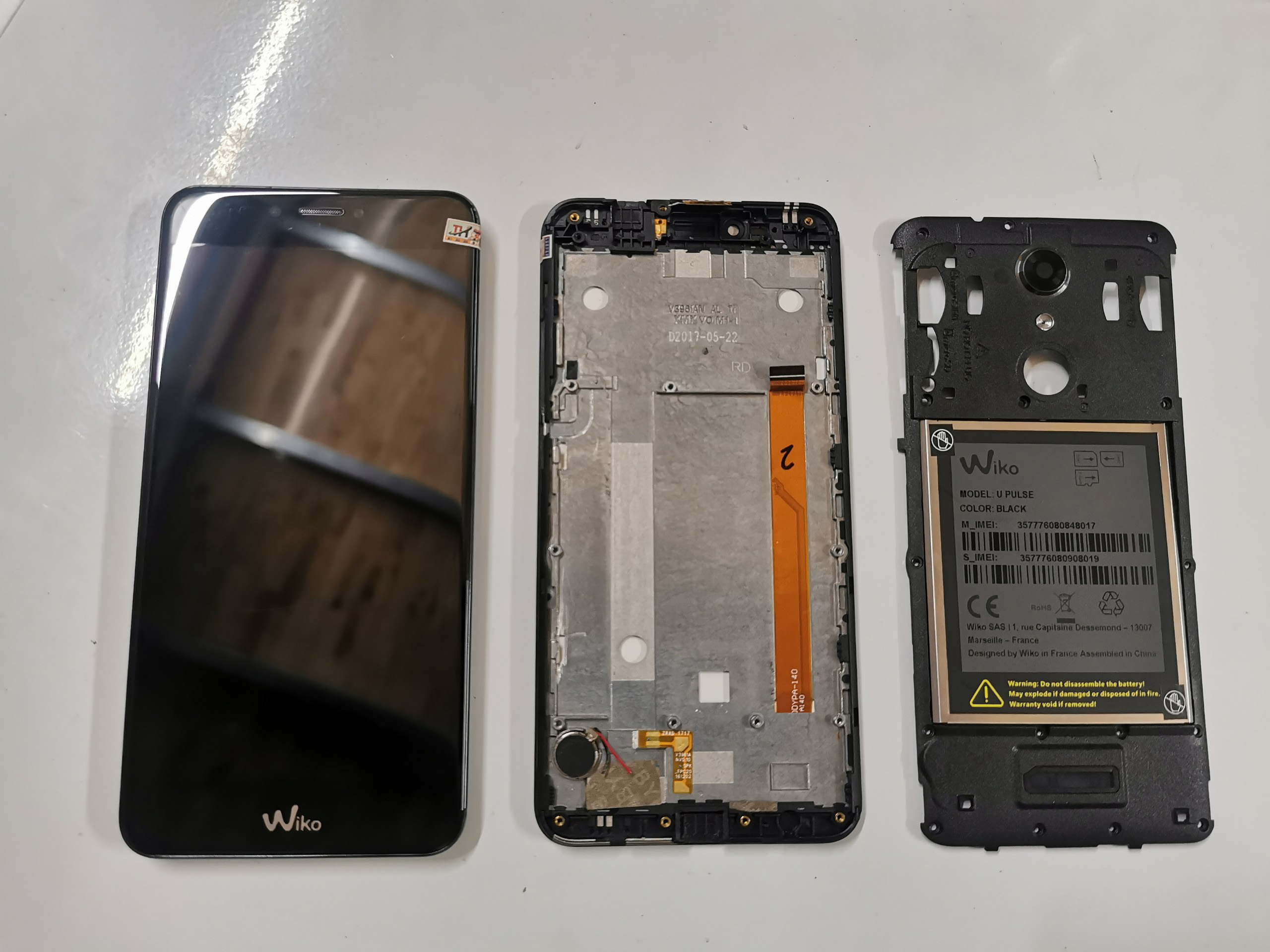 Bộ màn hình wiko u pulse zin khung