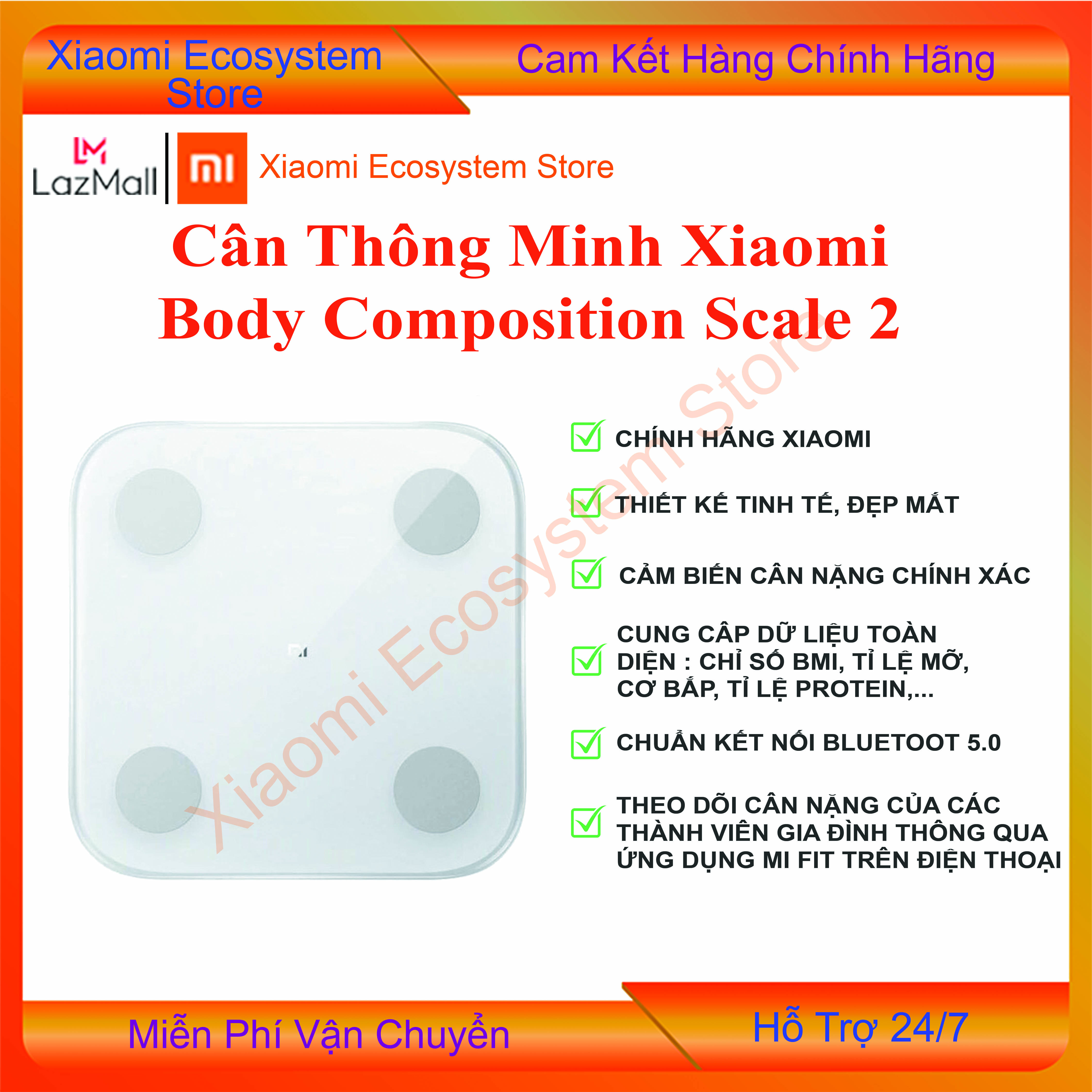 Cân sức khỏe điện tử thông minh Xiaomi Body composition Scale gen 2 Cân