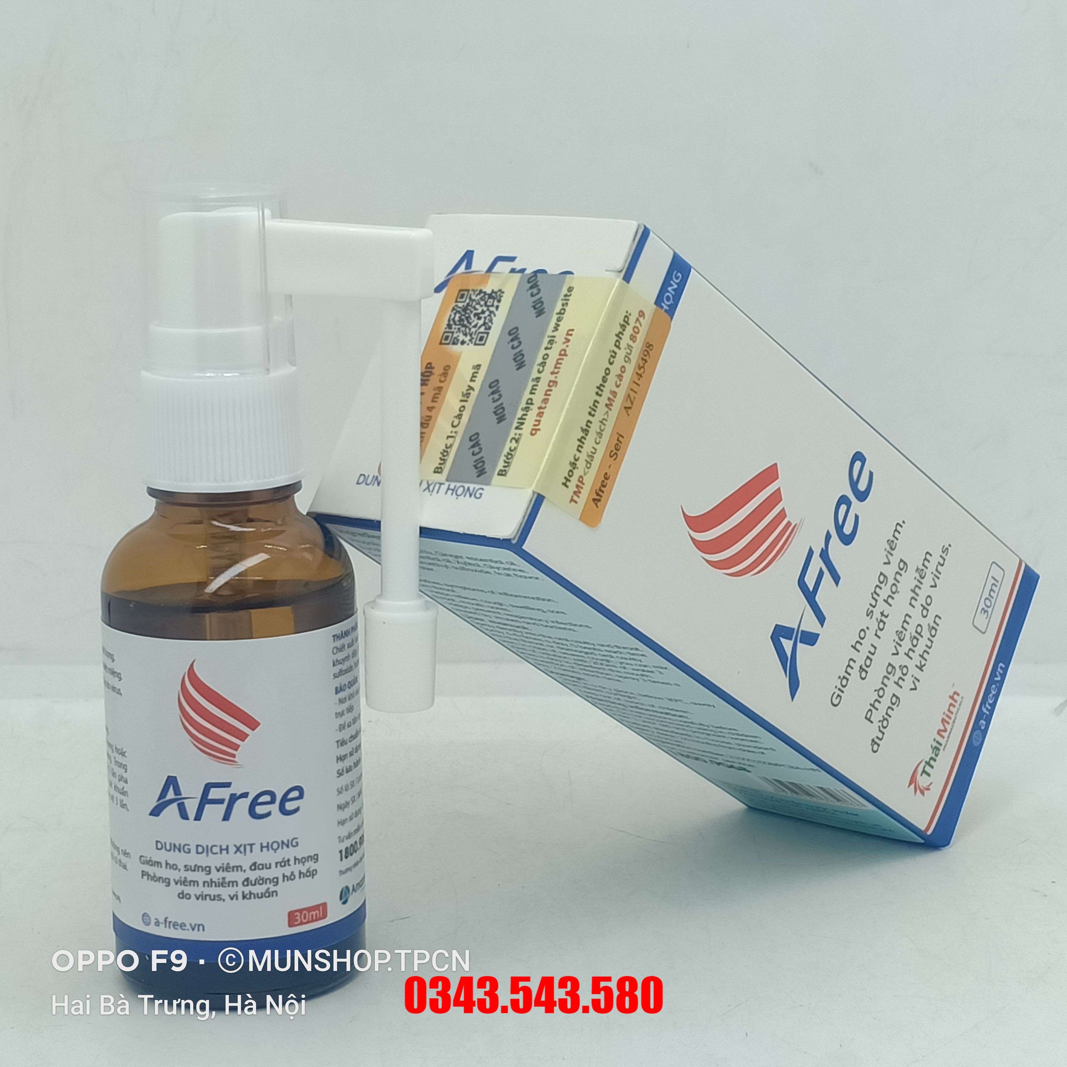 Xịt họng AFree Thái Minh Pharma 30ml