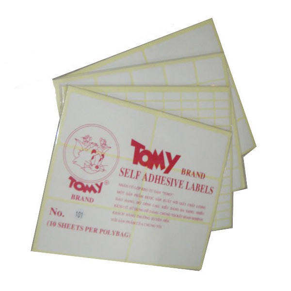 Nhãn dán Decal Tomy xấp 10 tờ ( Mã số từ 99 đến 124 )