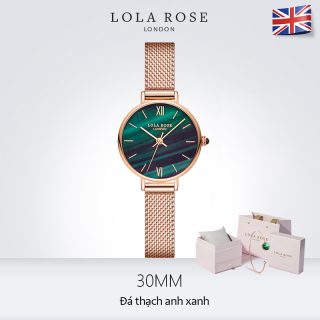 Đồng hồ nữ chính hãng đồng hồ Lola Rose dây kim loại milanese siêu mềm mại mặt tròn bằng đá malachite cao cấp phù hợp cô nàng thích sang trọng Full box tặng vòng tay bảo hành 2 năm LR4070BOX đồng hồ nữ thumbnail