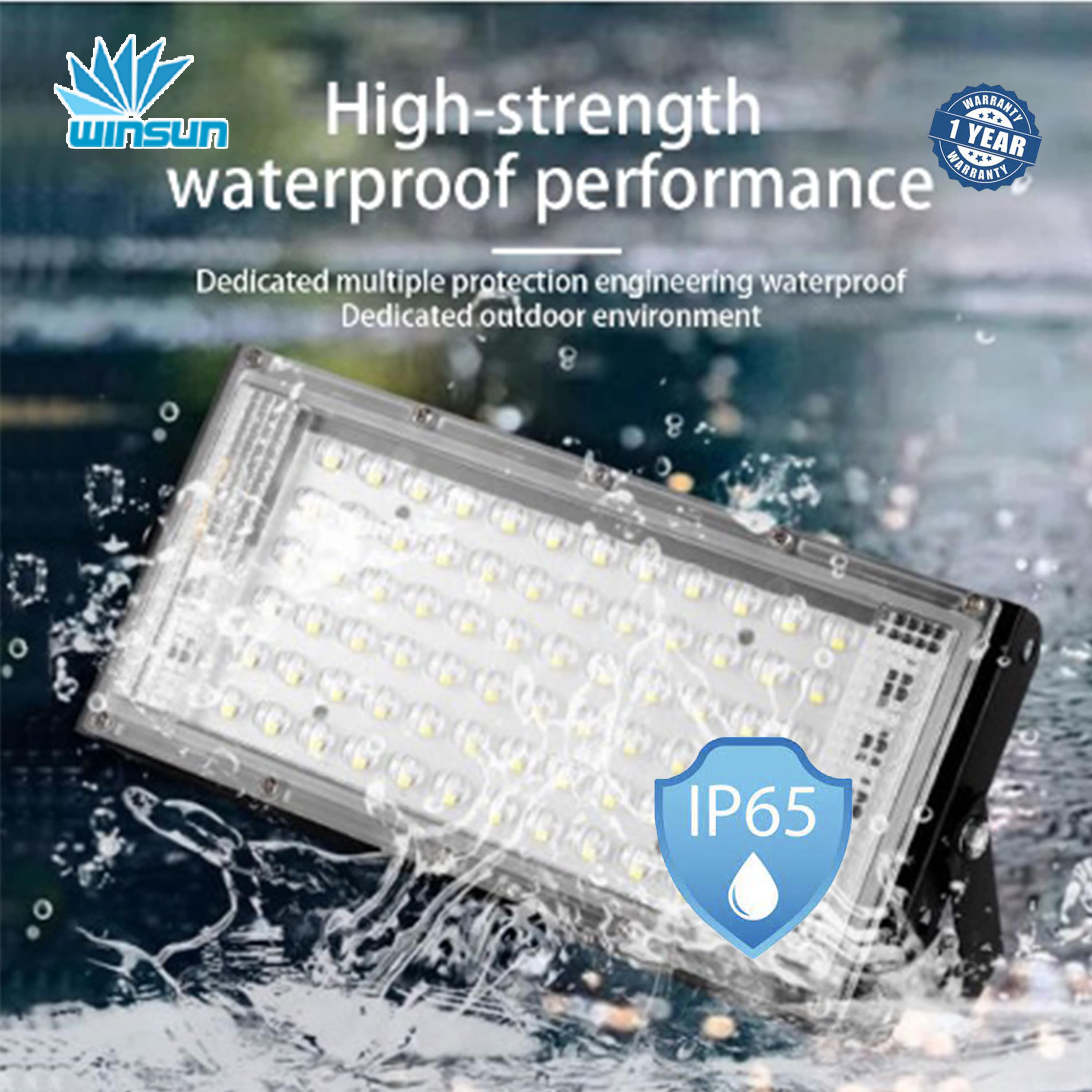 Đèn pha Led ngoài trời chống mưa 50W, 100W