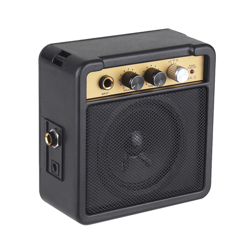Mini Guitar Amplifier Amp Speaker 1W with 6.35mm Input 1/4 Inch Headphone Output Supports Volume Tone Adjustment Overdrive Malaysia