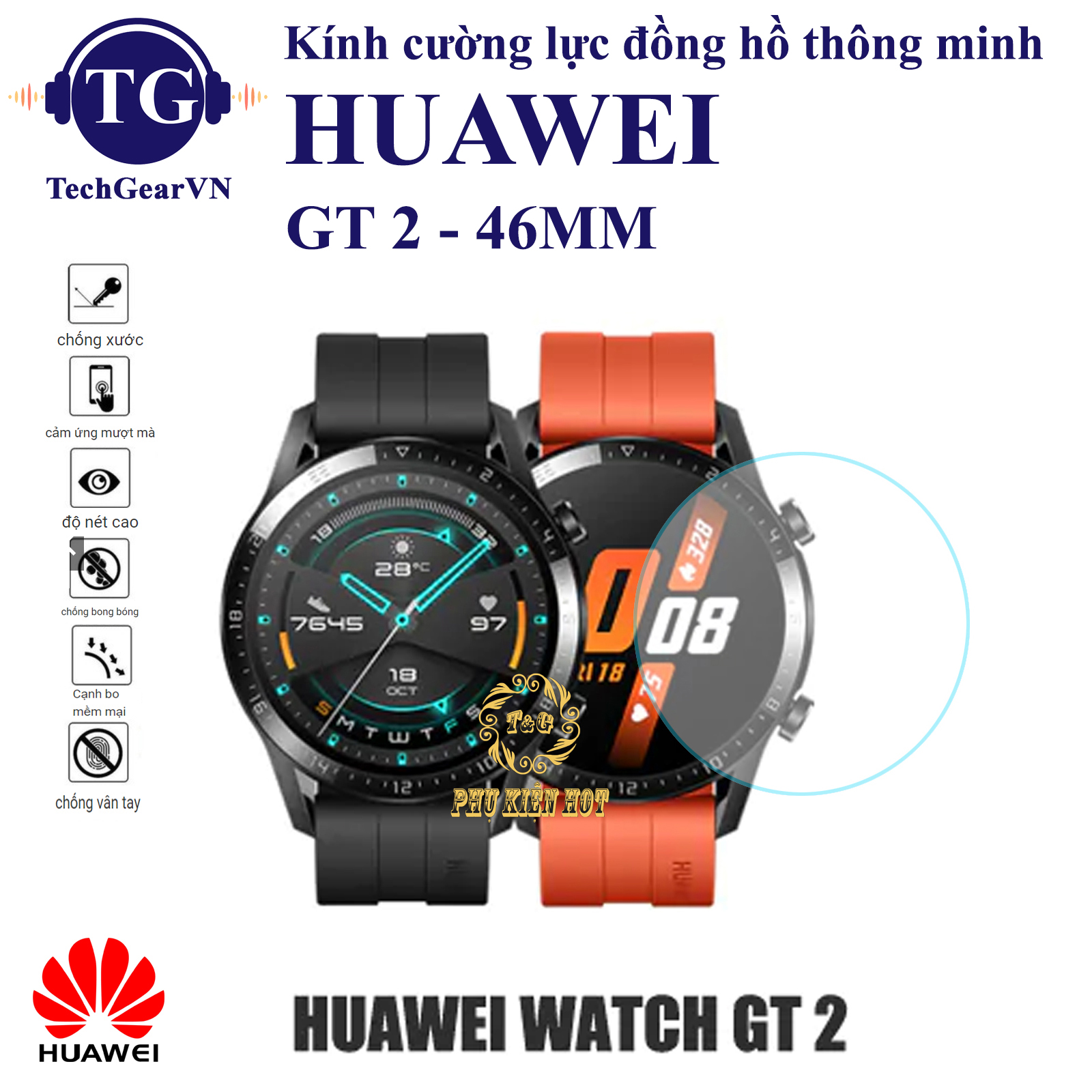 Kính cường lực cho huawei watch gt 2