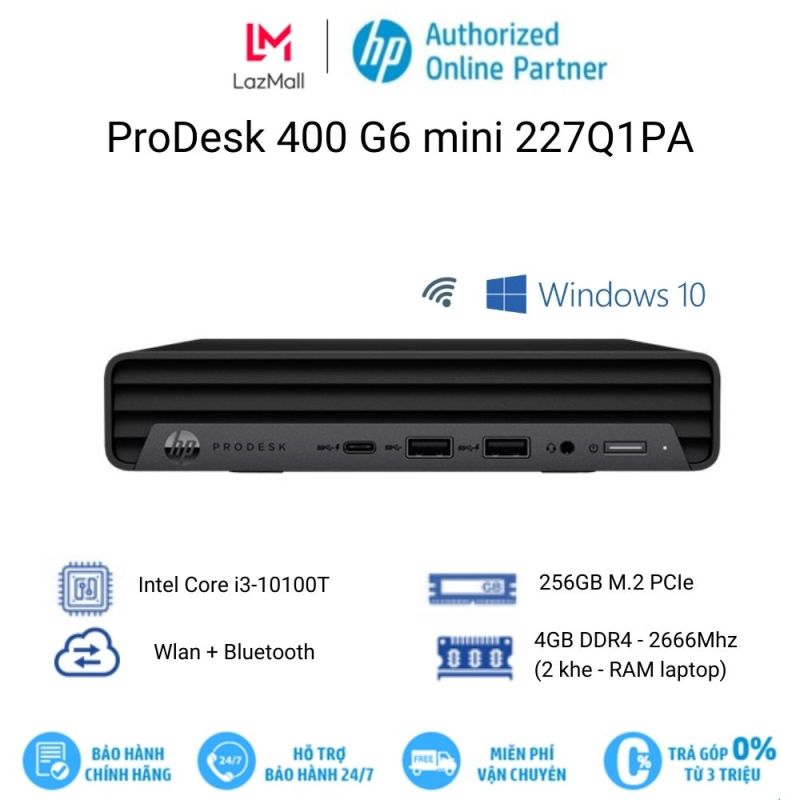 Bảng giá VOUCHER 1 TRIỆU]Máy tính đồng bộ HP ProDesk 400 G6 SFF 227Q1PA ( Core i3-10100T/4GB/256GB SSD/Win10) - Hàng chính hãng Phong Vũ