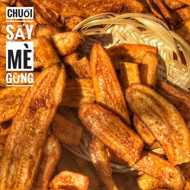 Chuối Sấy Mè Gừng.