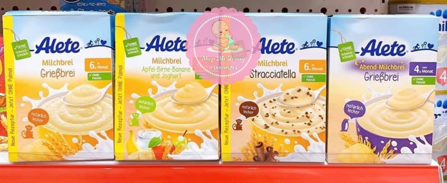 Bột ăn dặm Alete cho bé vị Socola vụn kem béo 6m+ ( DATE 12/2021 )