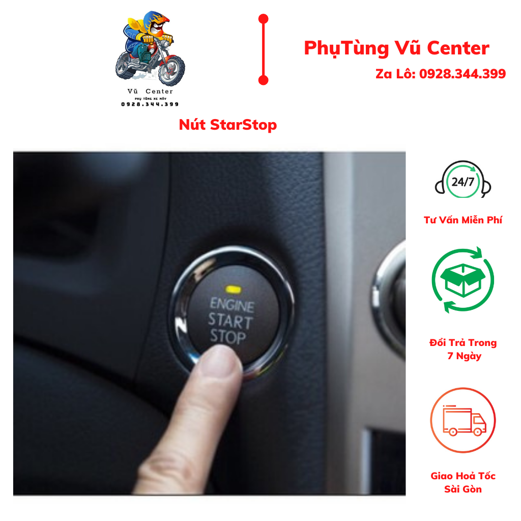 [HCM] Nút công tắt khởi động một nhấn star stop engine (DÂY NGẮN)