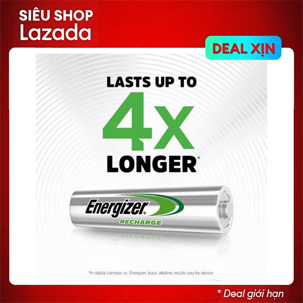 Bộ 2 Pin sạc AAA Energizer Recharge 700mAh 1.2V tương thích mọi thiết bị