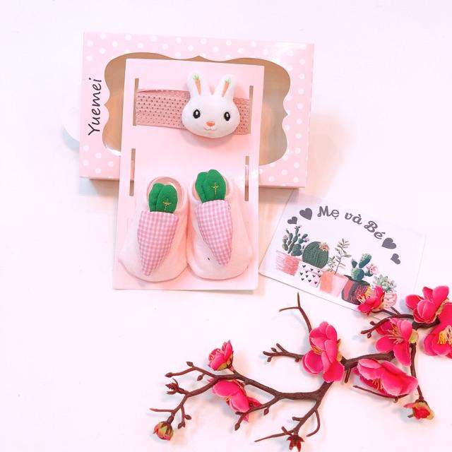 Tất thú và băng đô sơ sinh cho bé ( 0-1y) - Set băng đô tất thú Mimo baby
