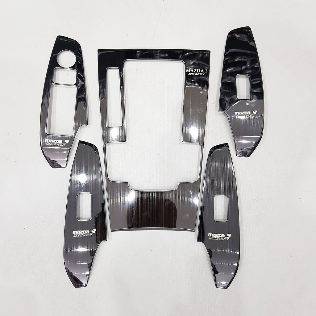 Ốp Nội Thất Xe Mazda 3 đời 2014 đến 2019 2020 2021 Mẫu Titan Trang Trí Chống Xước Nội Thất Xe- Bộ 6 Chi tiết