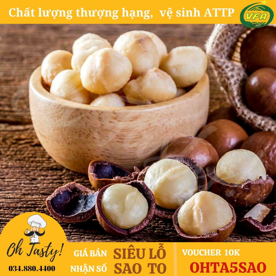 500G Hạt Macca Sấy (Tây Nguyên) | Hàng chất lượng thượng hạng