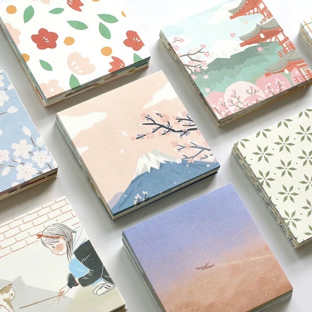 Mix 108 Tờ Giấy Nền Note For Collection dễ thương dùng để trang trí