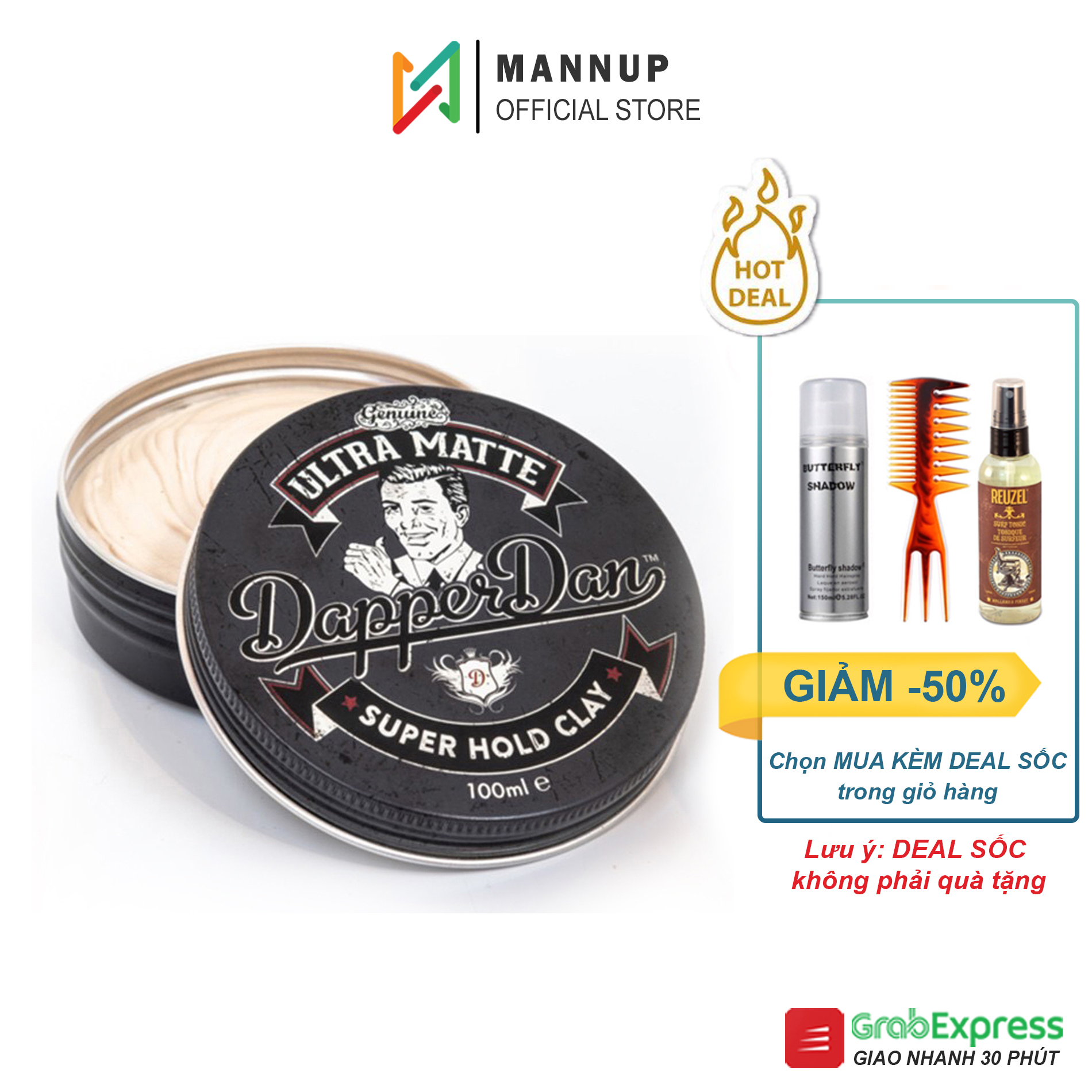 Sáp Vuốt Tóc Dapper Dan Ultra Matte Clay 100ml - Chính Hãng 100%