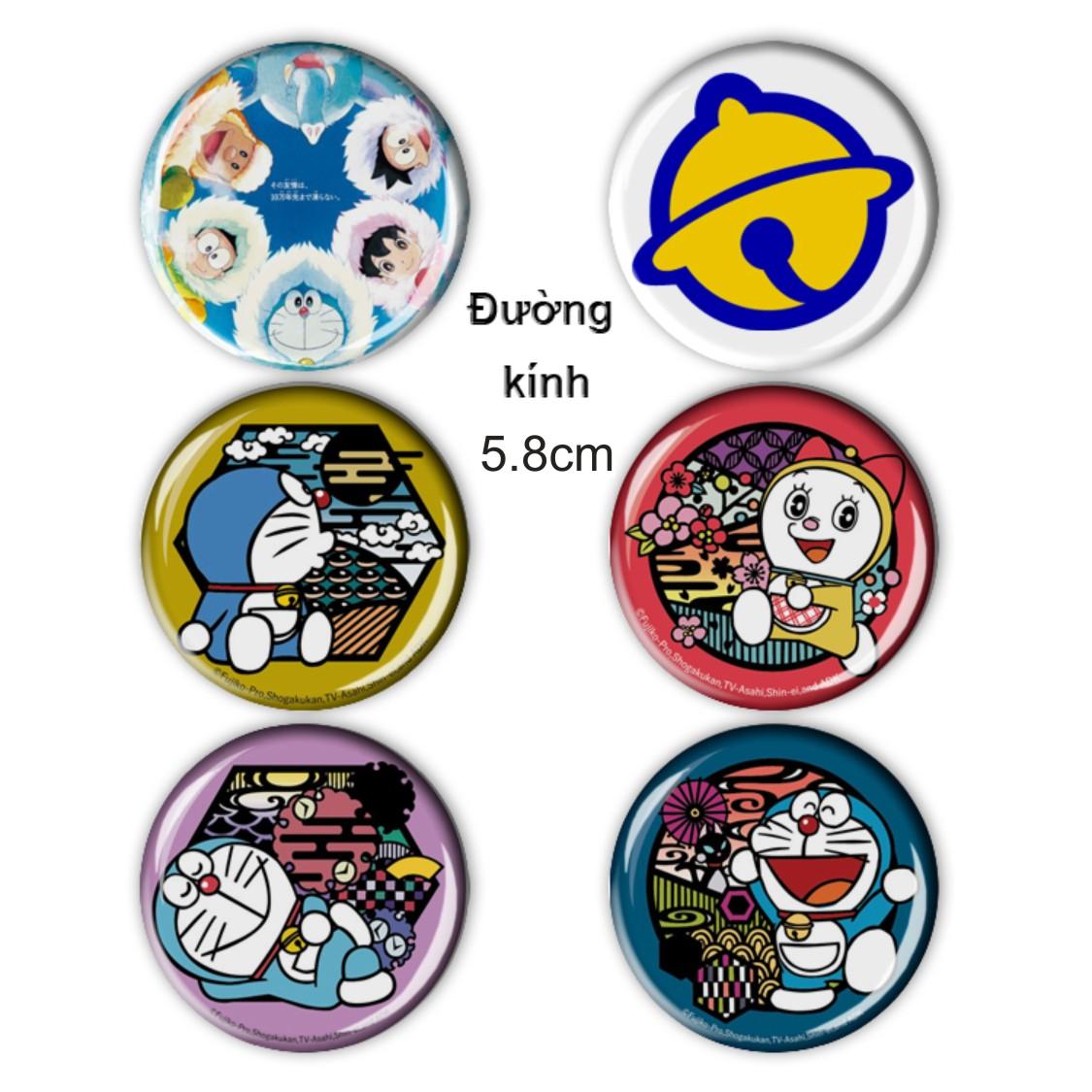 Set 6 Huy hiệu Anime Doraemon