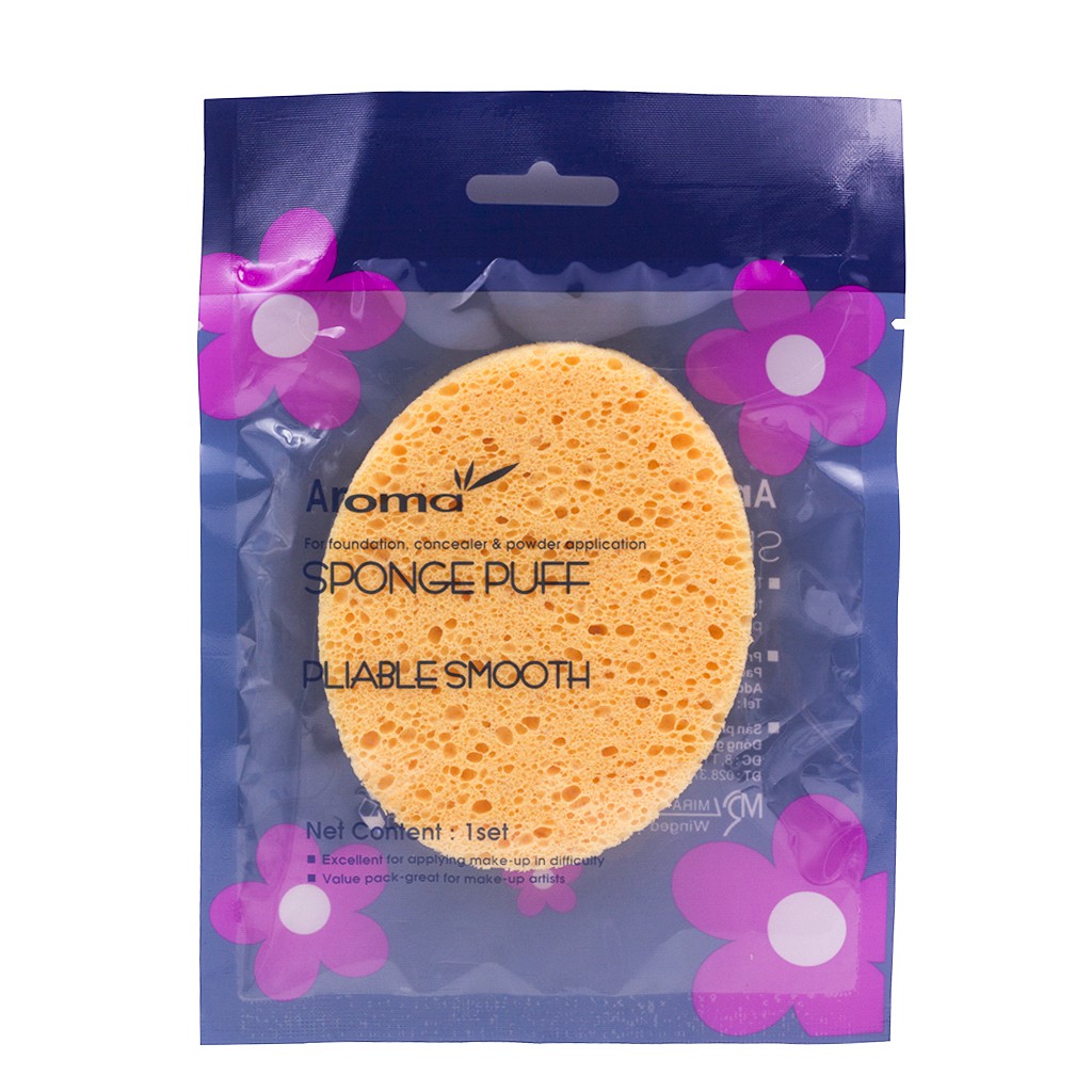 Bông rửa mặt bọt biển Massage Aroma Sponge Puff Hàn Quốc 7g