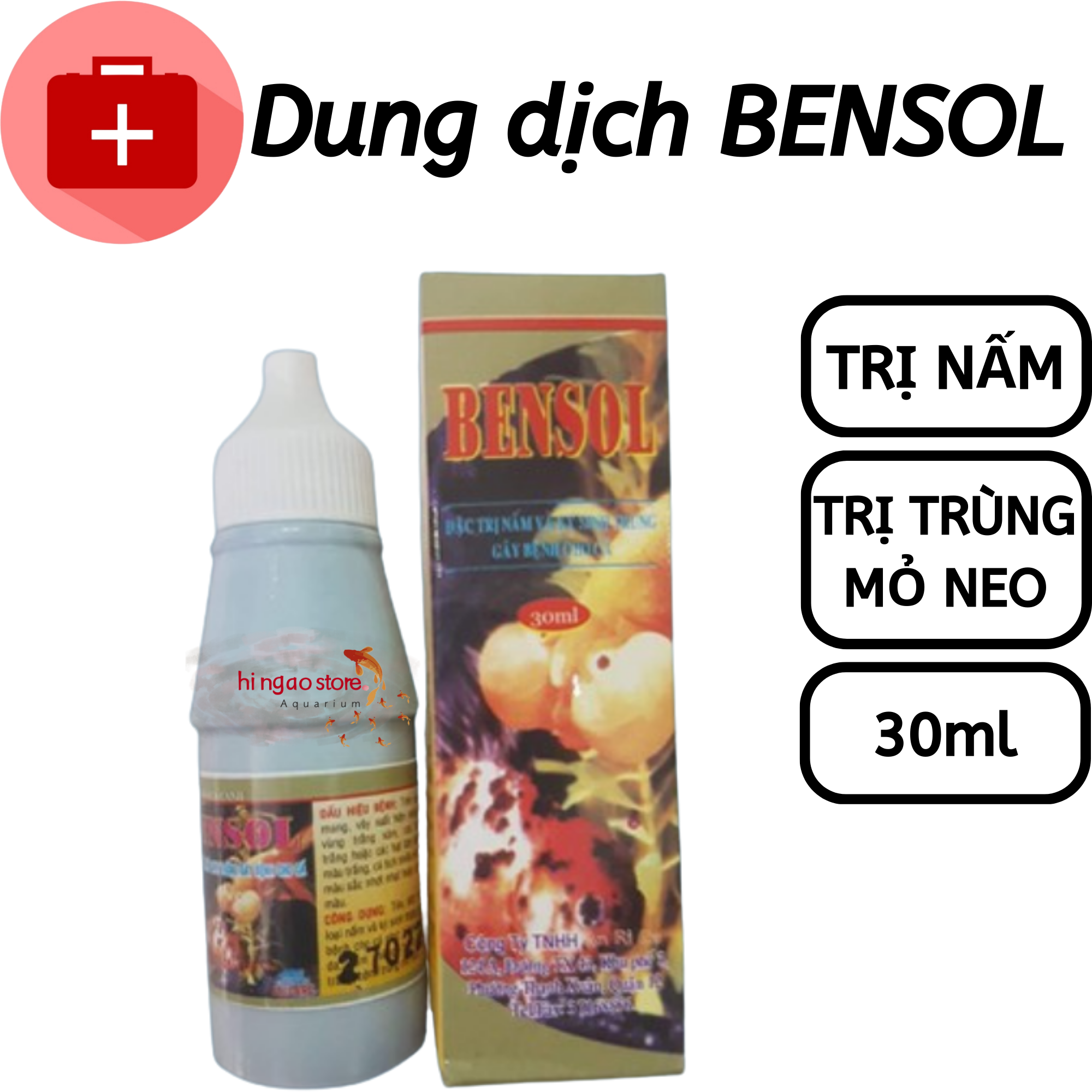 Solution bensol-sanitizer anchors, specialized white fungus, parasites pathogens for kinds of fishing | hingaostore.