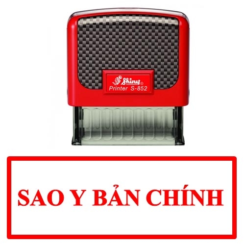 Con dấu "sao y bản chính" shiny s-222/s-852 1 dòng
