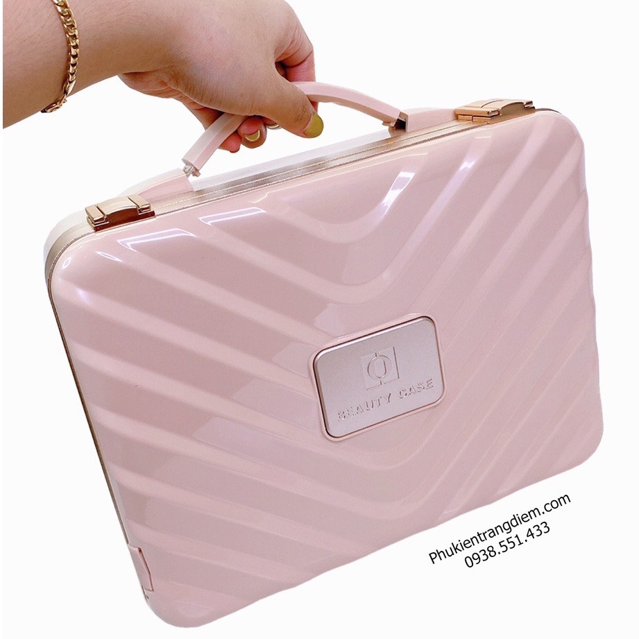 Size 30cm - Cốp Mini Make Up Cá Nhân Có Gương Đèn LED Beauty Case