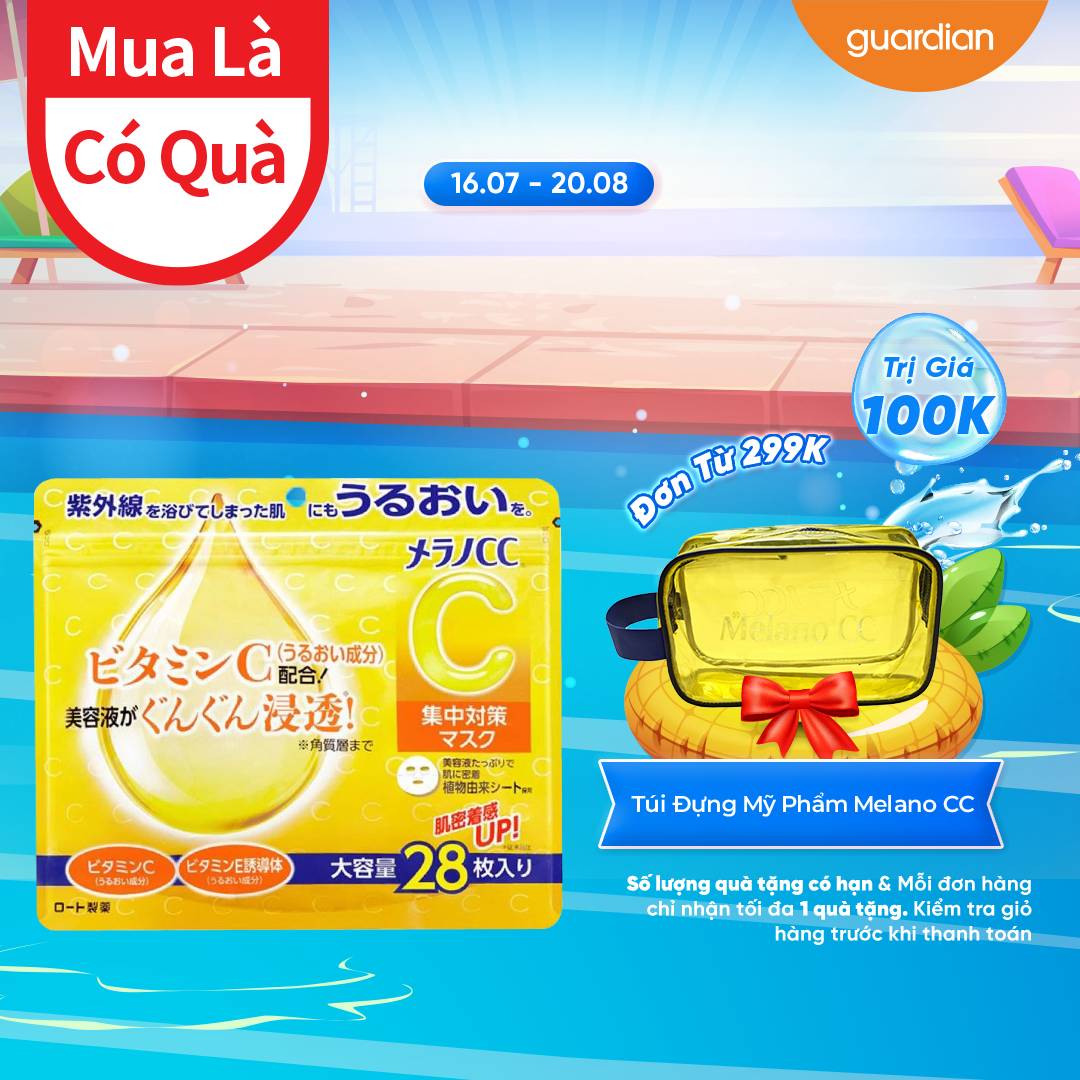 Mặt na dưỡng giúp hỗ trợ sáng da melano cc whitening mask 28 miếng