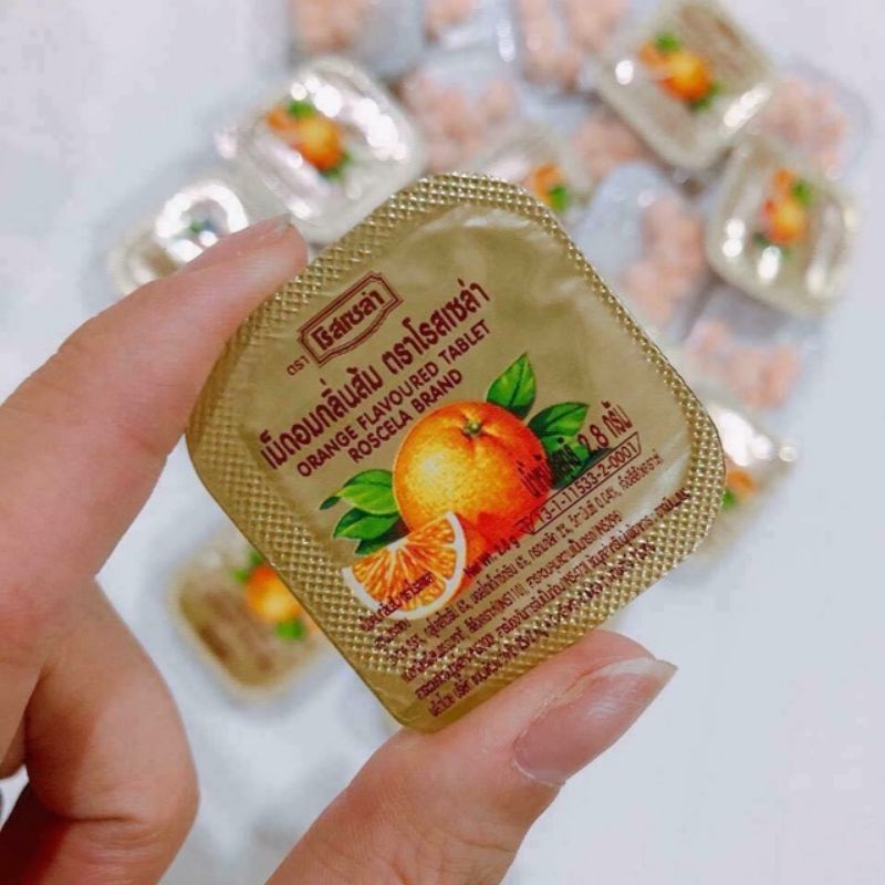 Vỉ 24 Hộp Kẹo Cam C Trái Tim Thái Lan