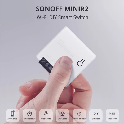 ❤️ENKORE SONOFF MINIR2 Wifi Smart Switch Two Way Smart Switch Module(MINI Upgrade) eWeLink APP Timing Control DIY Smart Scene, Voice Control Works for Alexa Google Home 【Hot Sale】