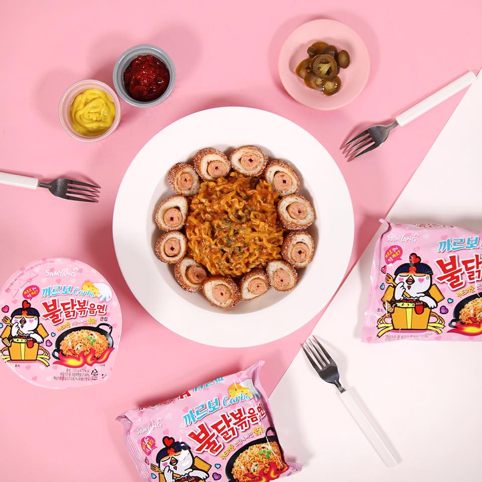 Mì gà cay carbonara dạng ly Samyang 80g