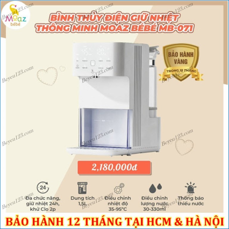 Bình thủy điện giữ nhiệt thông minh moaz bébé mb - 071 mhot2