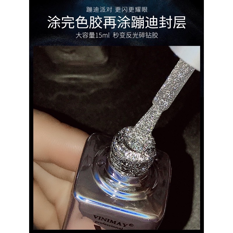 sơn gel top nhũ flash vinimay