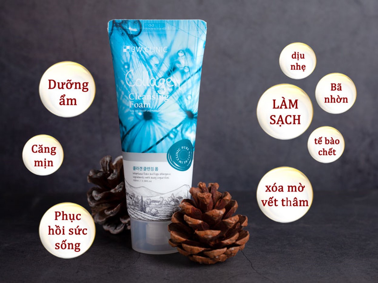 Sữa Rửa Mặt Collagen 3W Clinic Cleansing Foam (100ml)