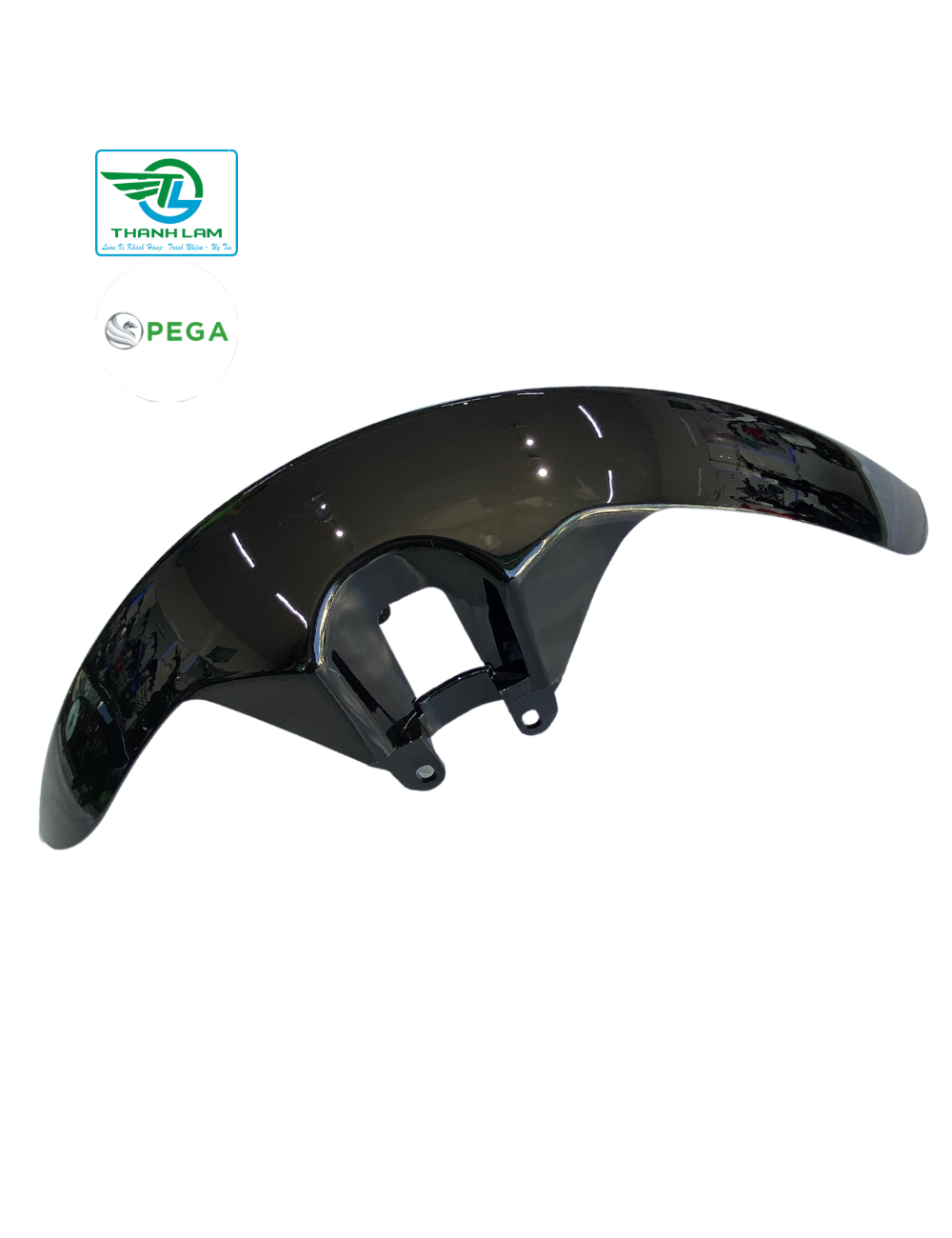 Pair of cap a Pega electric bicycle mudguard (shiny black)-Original