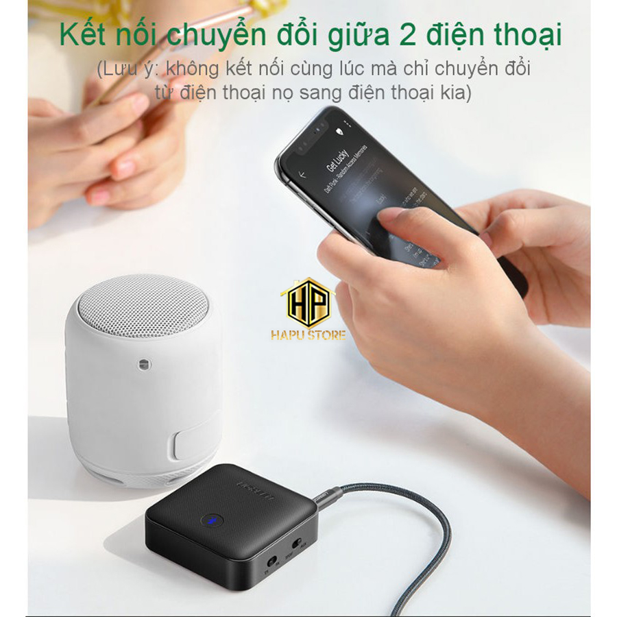 Bộ thu phát Bluetooth 5.0 hỗ trợ APTX Ugreen 70158 cao cấp - Hapustore