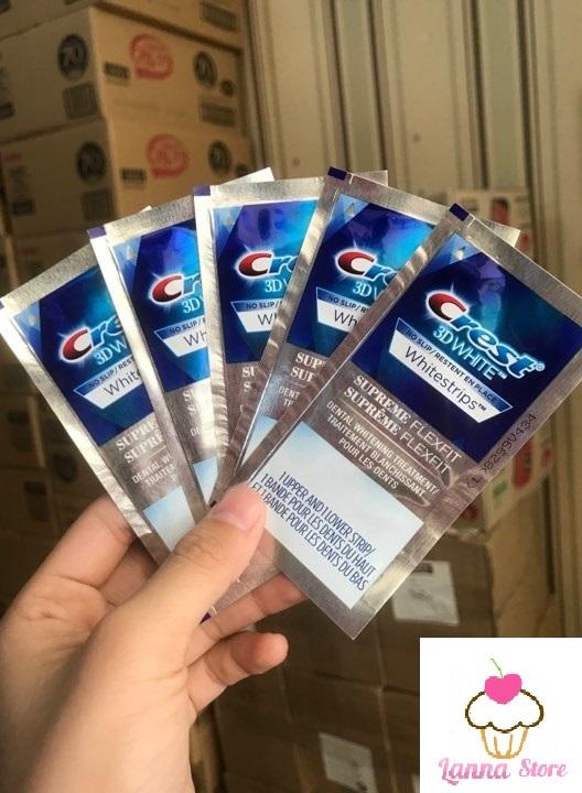 [Hoàn tiền 20%] [HCM]Combo 7 gói miếng dán trắng răng Crest 3D White loại Supreme Flexfit ( Bright )- Mỹ
