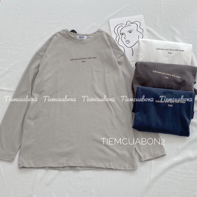 Áo phông dài tay chữ Adream