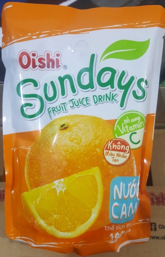 10 túi nước uống Oshi vị hoa quả