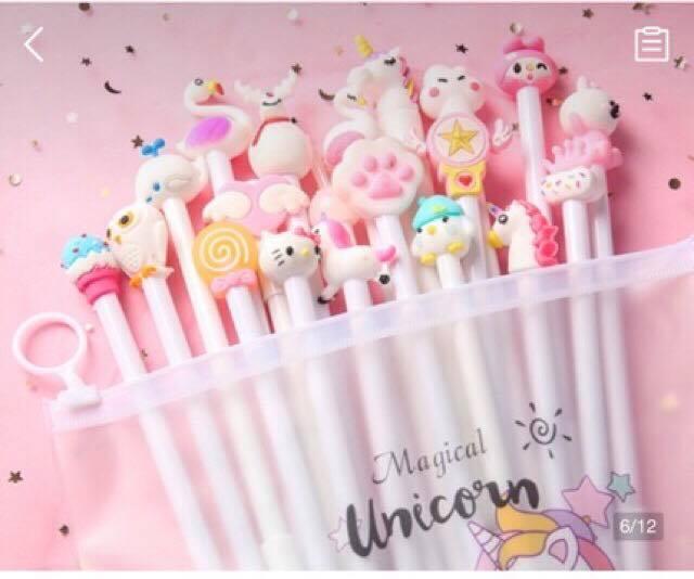 ( mực Tím )20 Chiếc Bút Mực Nước Màu Tím Kiểu Dáng Cute