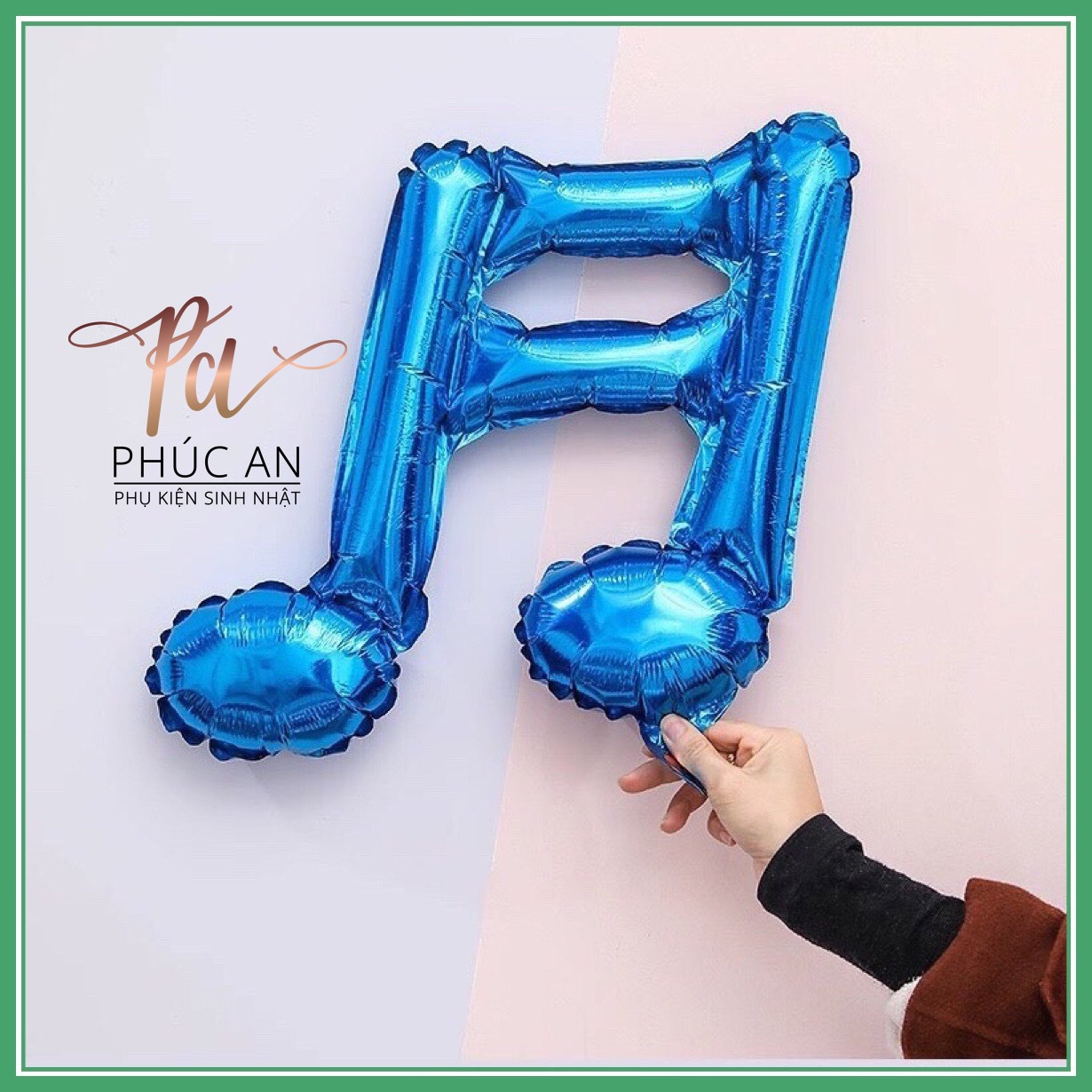 Bóng kiếng nốt nhạc kép 36cm trang trí sinh nhật HPBD