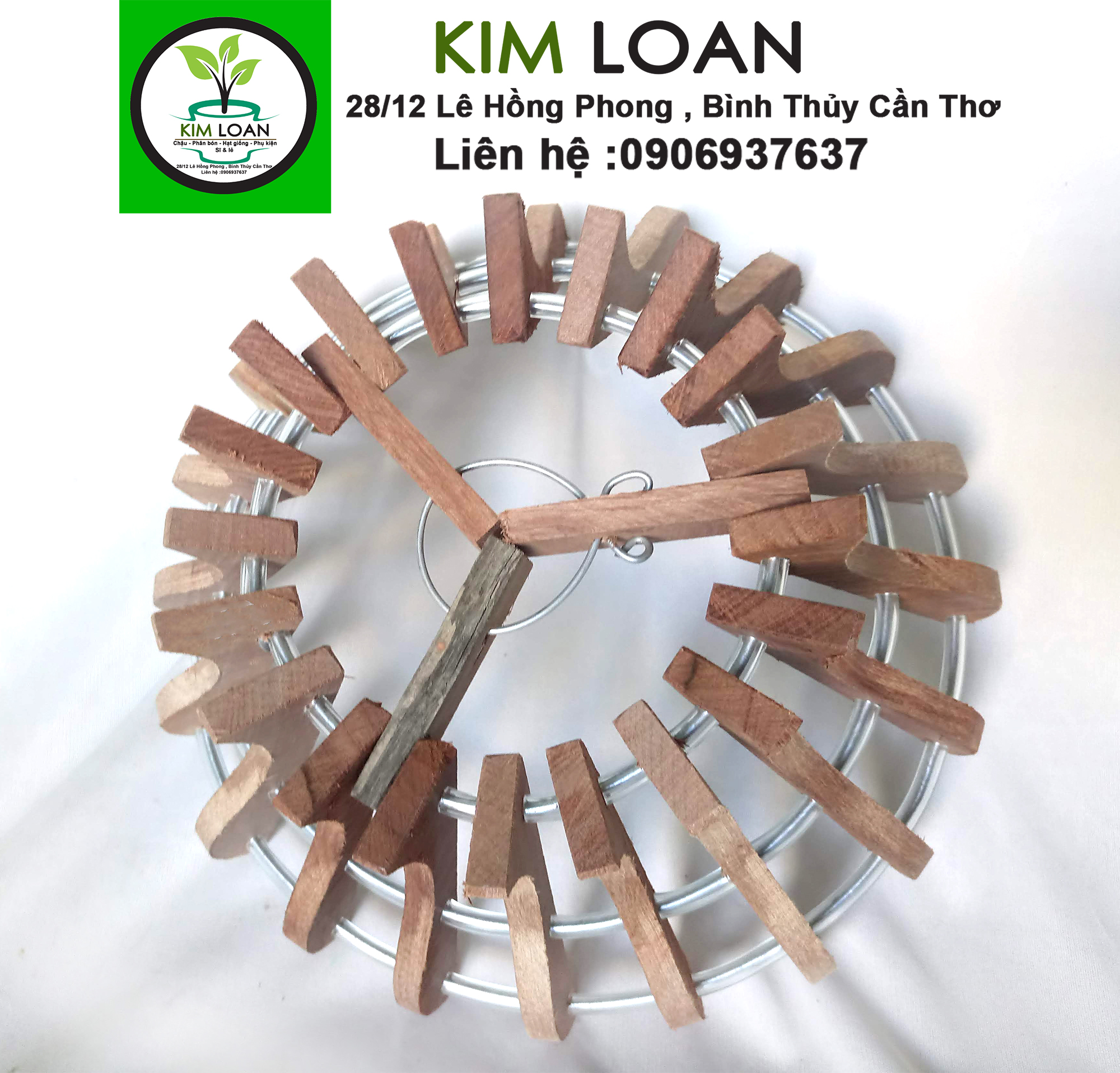 Combo 4 chậu lan gỗ hình cốc 26x15cm