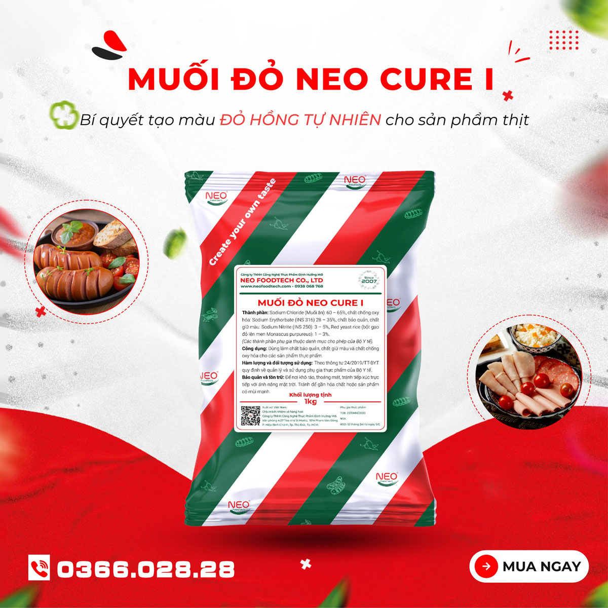 Muối Đỏ Neo Cure 1kg